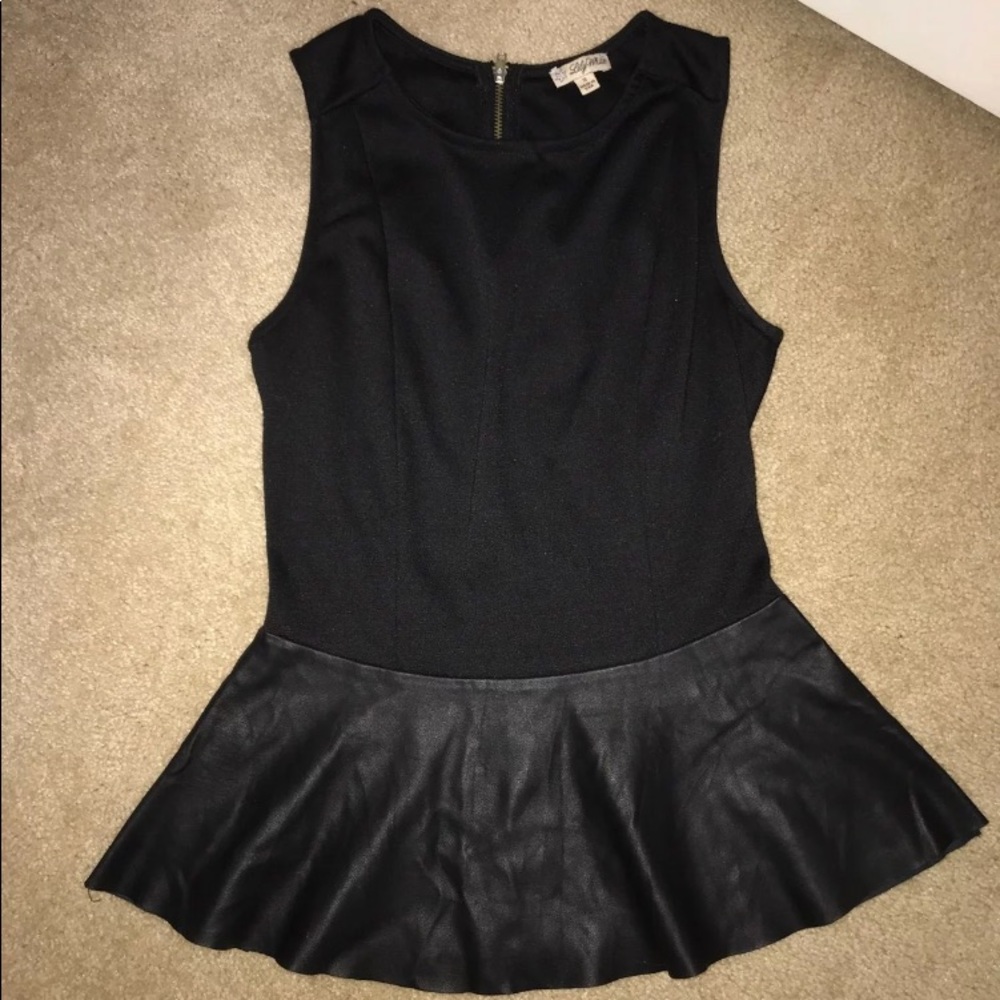 black peplum shirt